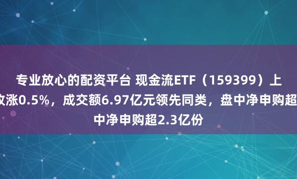 专业放心的配资平台 现金流ETF（159399）上市首秀收涨0.5%，成交额6.97亿元领先同类，盘中净申购超2.3亿份